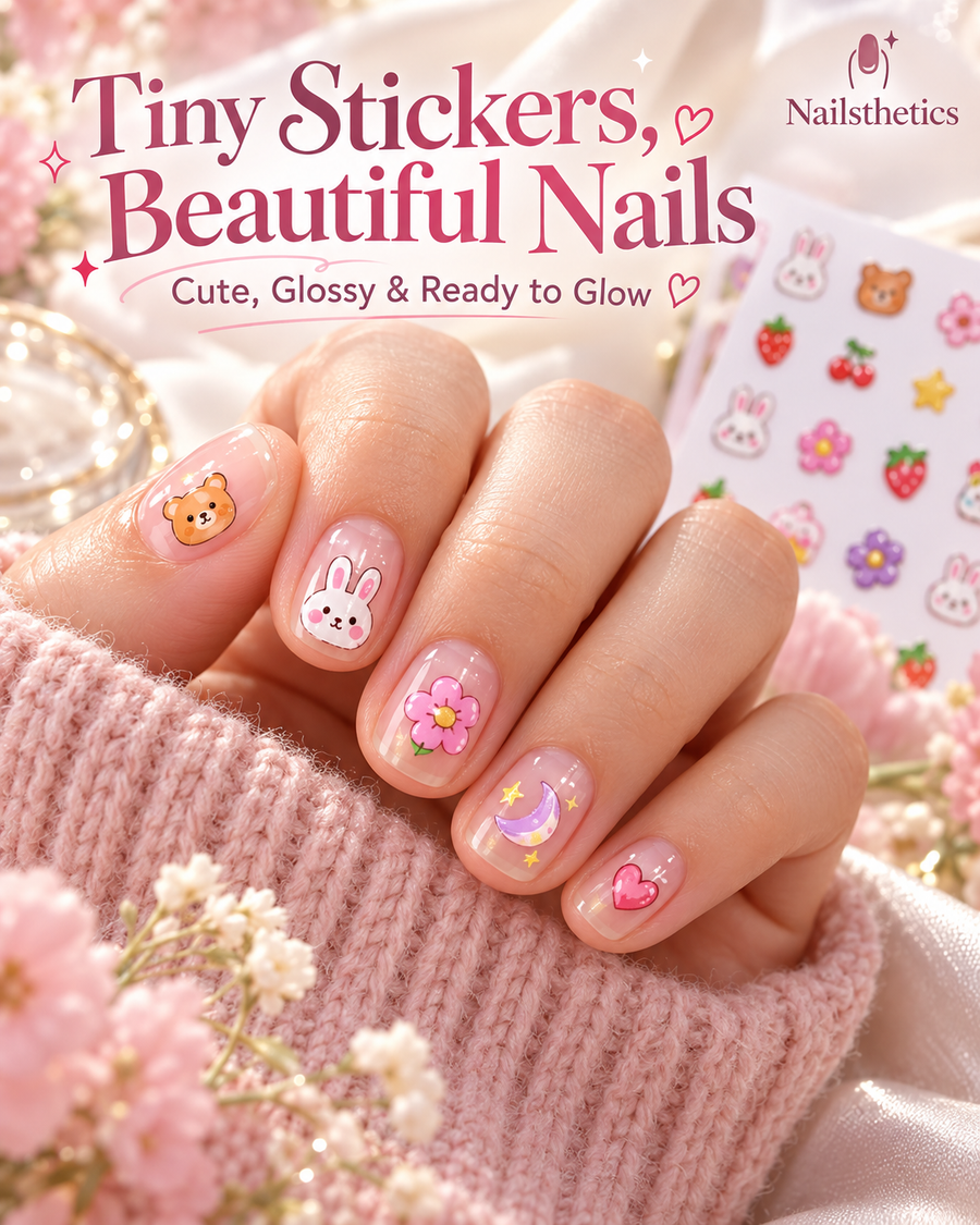 Finished nail art close-up